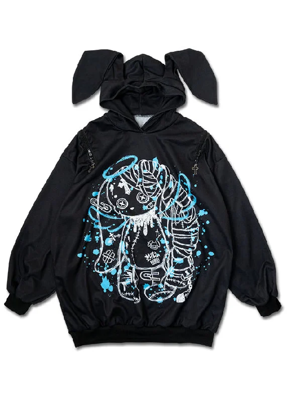 Mill & Nero Blood Mill Black Blue Oversized Hoodie