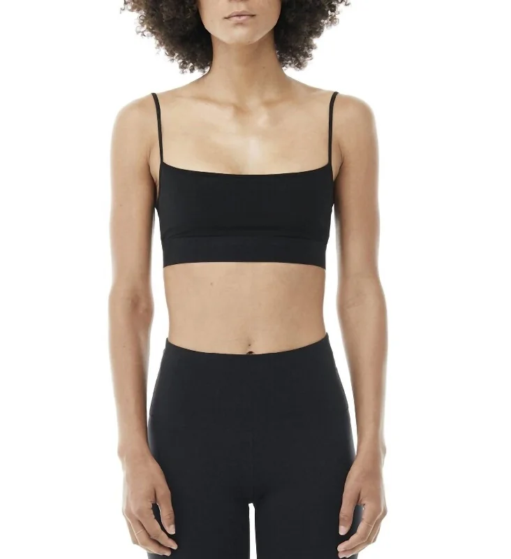 Elastic Sports Bra In Black