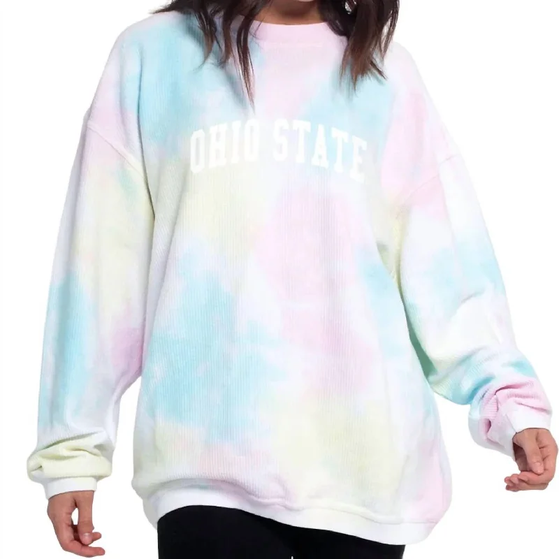 Ohio State Tie Dye Corded Sweatshirt