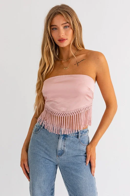 Rosewater Fringe Top - Medium - Final Sale