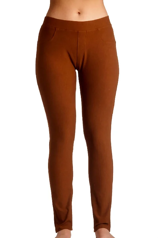 High Rise Jegging In Cognac