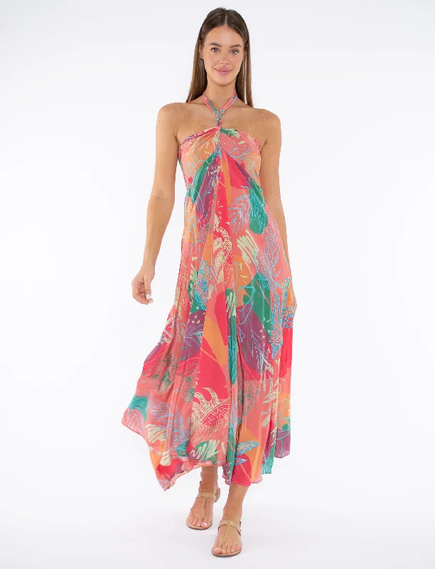 Armenia Dress - Pink Abstract Jungle