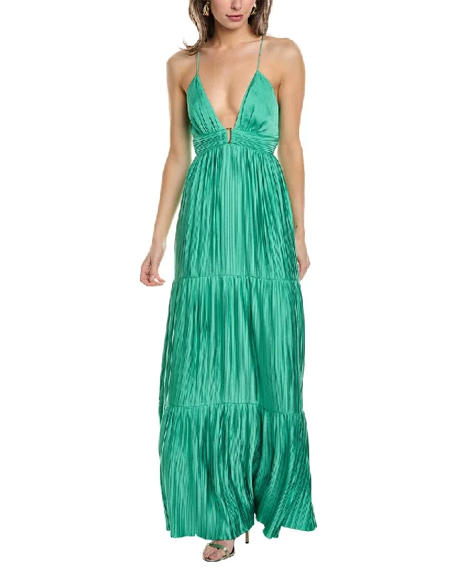 ba&sh Pleated Maxi Dress