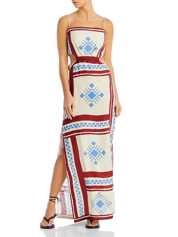 Kay Pacha Womens Cut-Out Long Maxi Dress