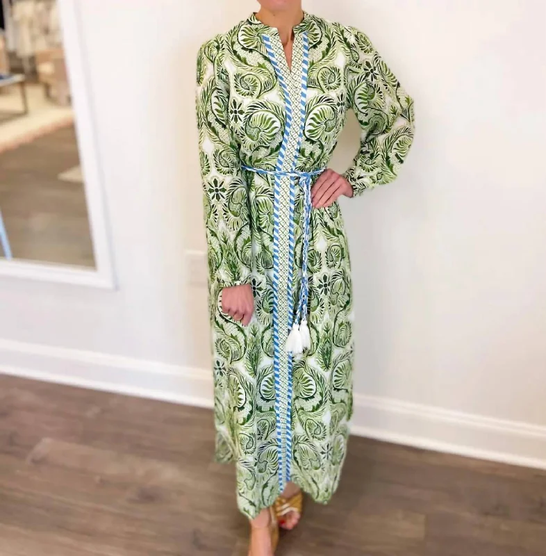 Riley Caftan Maxi In Seaside