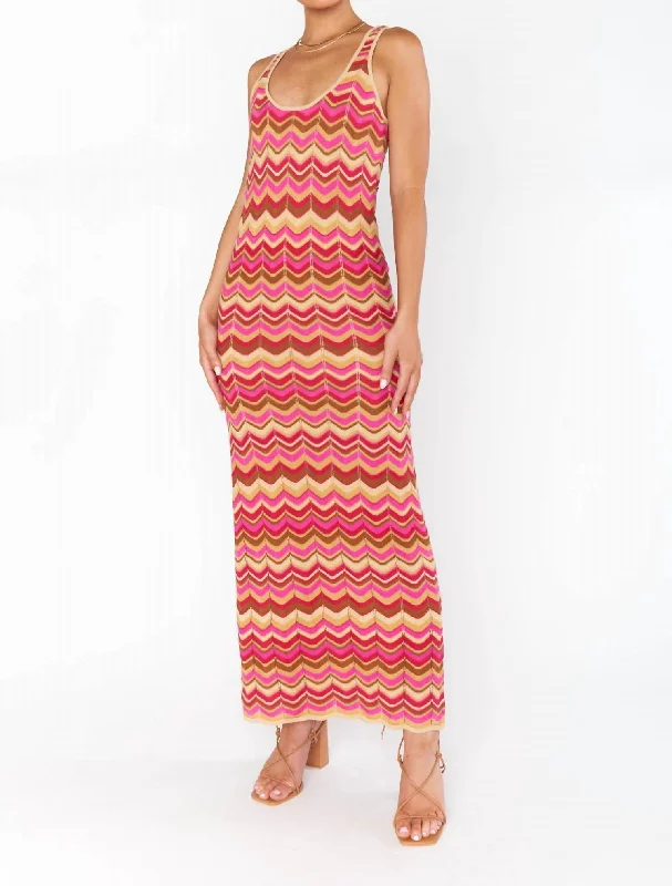 Tala Tank Maxi Dress In Horizon Stripe Knit