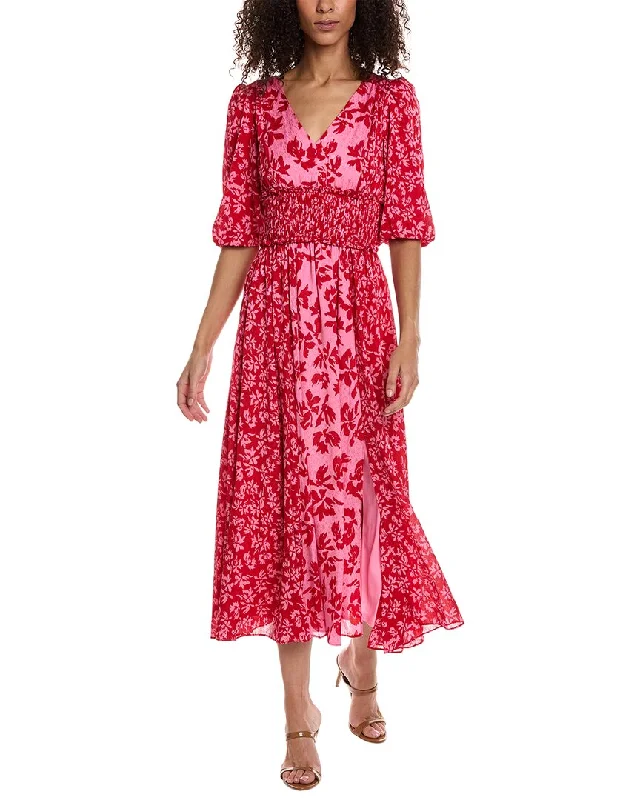 Taylor Printed Ditzy Yoryu Jacquard Maxi Dress