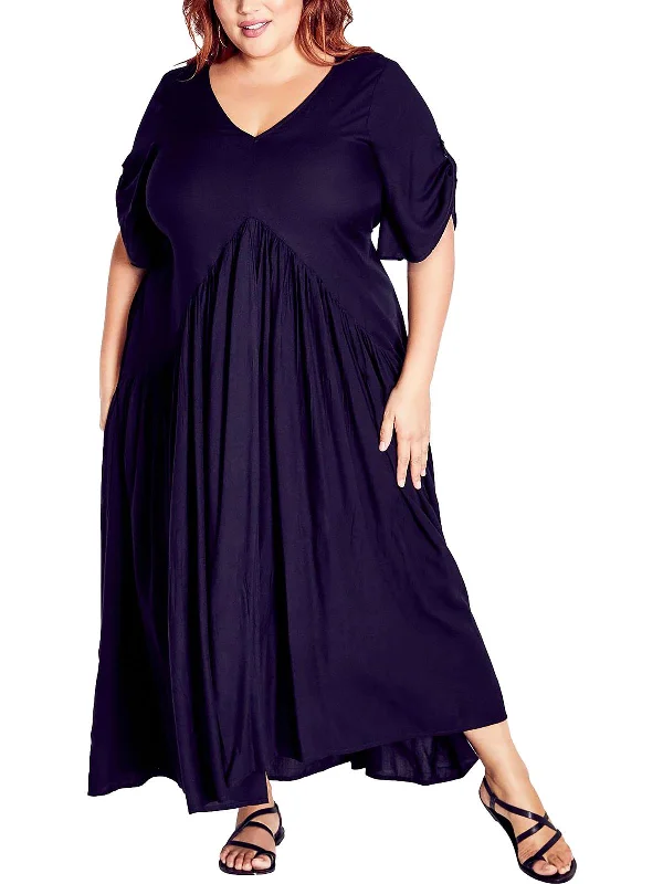 Womens Maxi Scoop Neck Maxi Dress