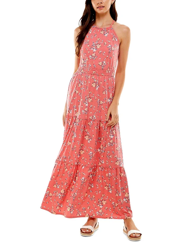 Womens Sundress Maxi Halter Dress