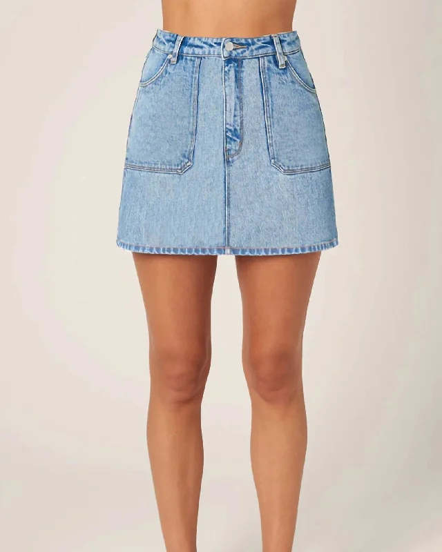 Classic Mini Skirt In Vintage Blue