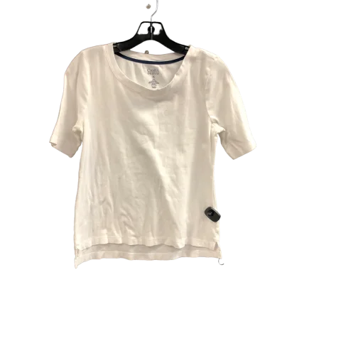 Top Short Sleeve By Croft And Barrow In White, Size: S