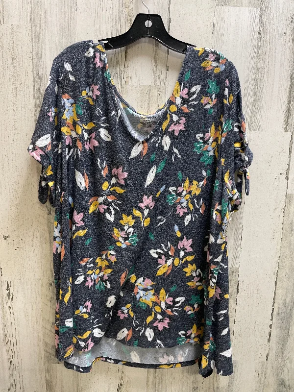 Top Short Sleeve By Lane Bryant In Floral Print, Size: 3x