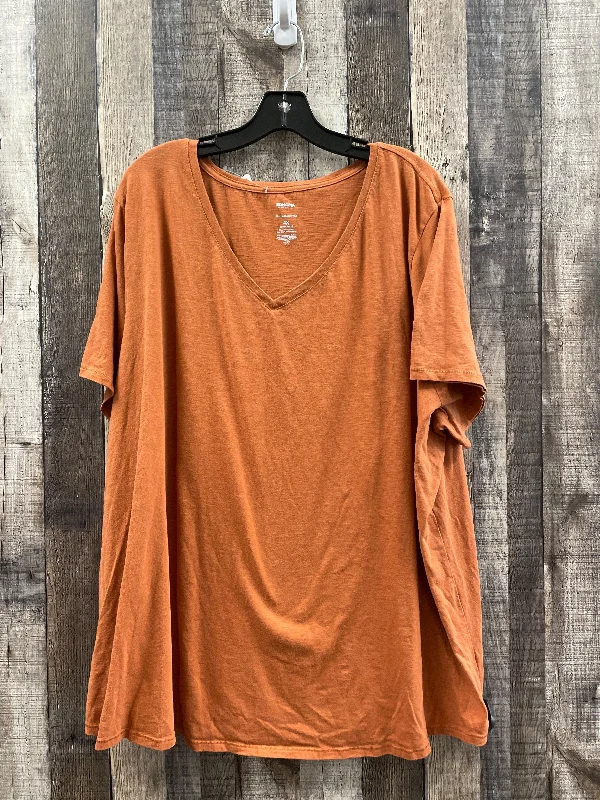 Top Short Sleeve By Sonoma In Orange, Size: 4x