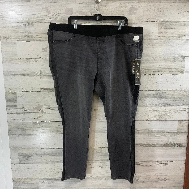 Jeans Skinny By Diane Gilman In Grey, Size: 2x