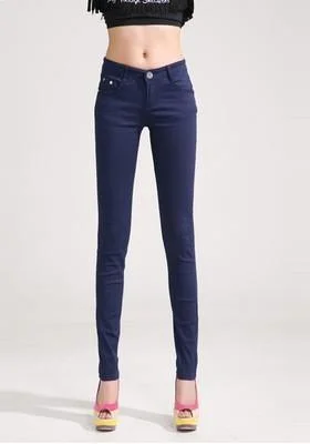 Women Skinny Jeans, Navy Blue