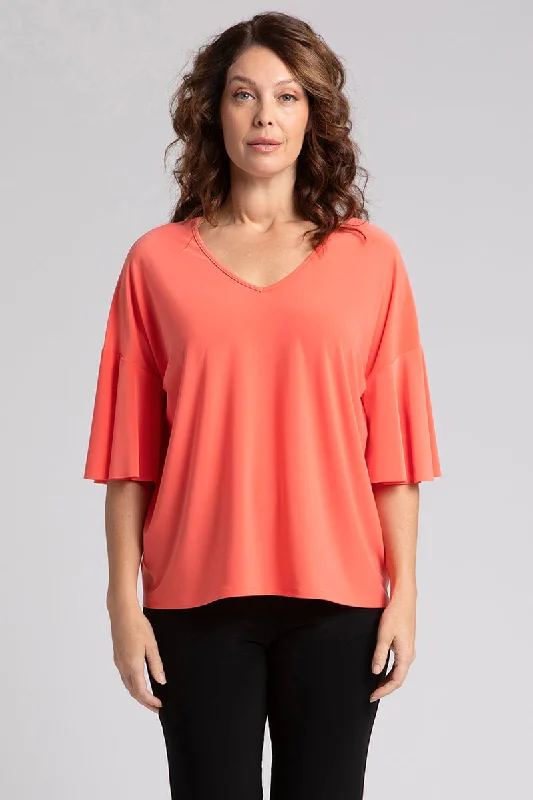 Flutter Dolman Top | Coral