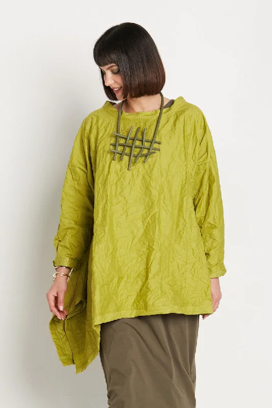 Planet Crushed Nylon Flounce Tunic