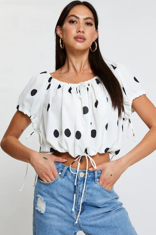 Polka Dot Crop Top