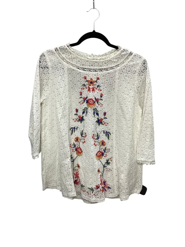 Top Long Sleeve By Umgee In White, Size: S