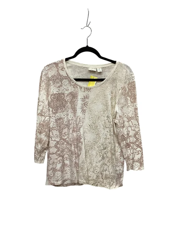 Top Long Sleeve By Zenergy By Chicos In Multi-colored, Size: L