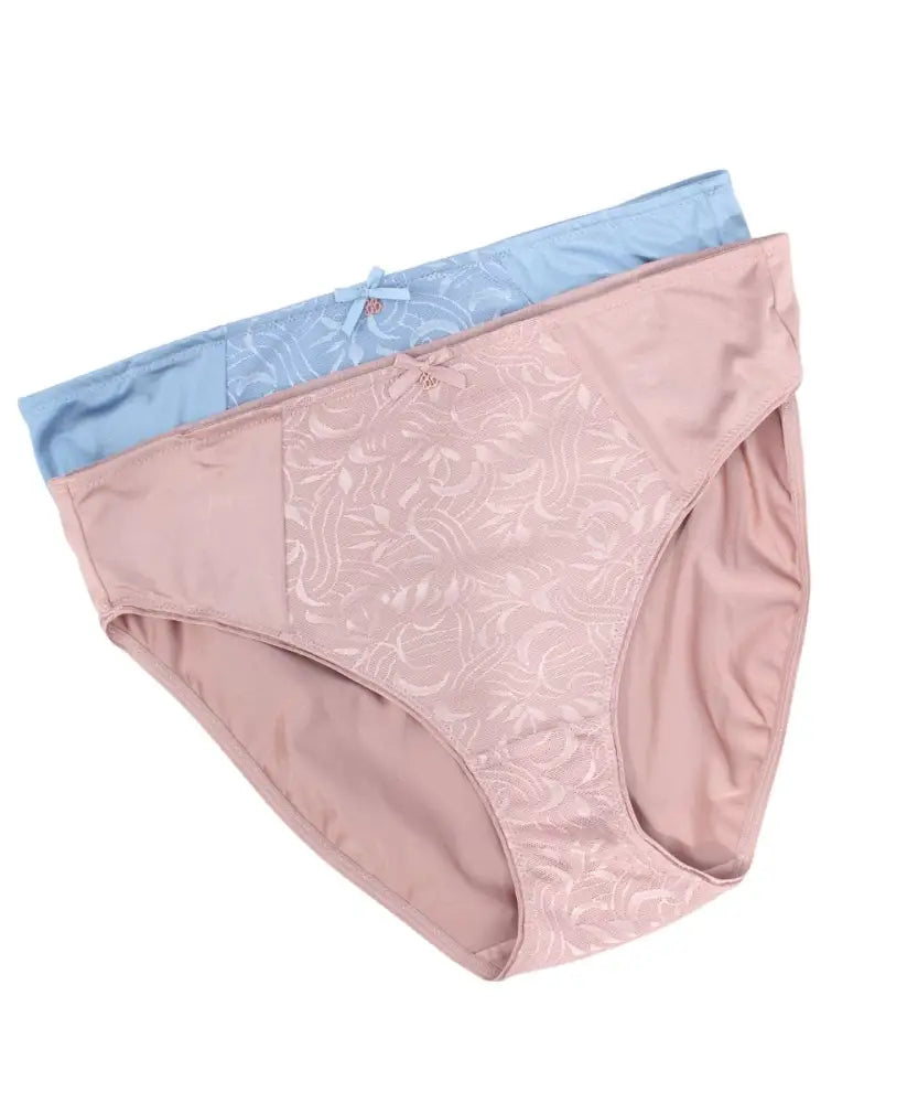 Ladies 2 Pack Hi Leg Underwear