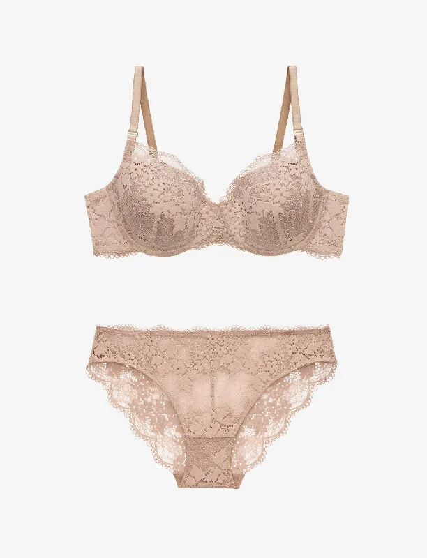 All Day Lace T-Shirt Bra + Bikini Set