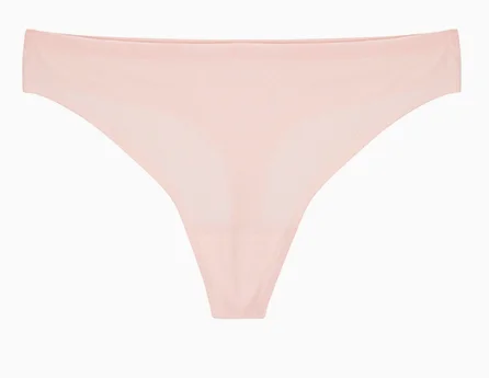 Luxe Stretch  Seamless Laser Cut One Size Thong - Rose Pink