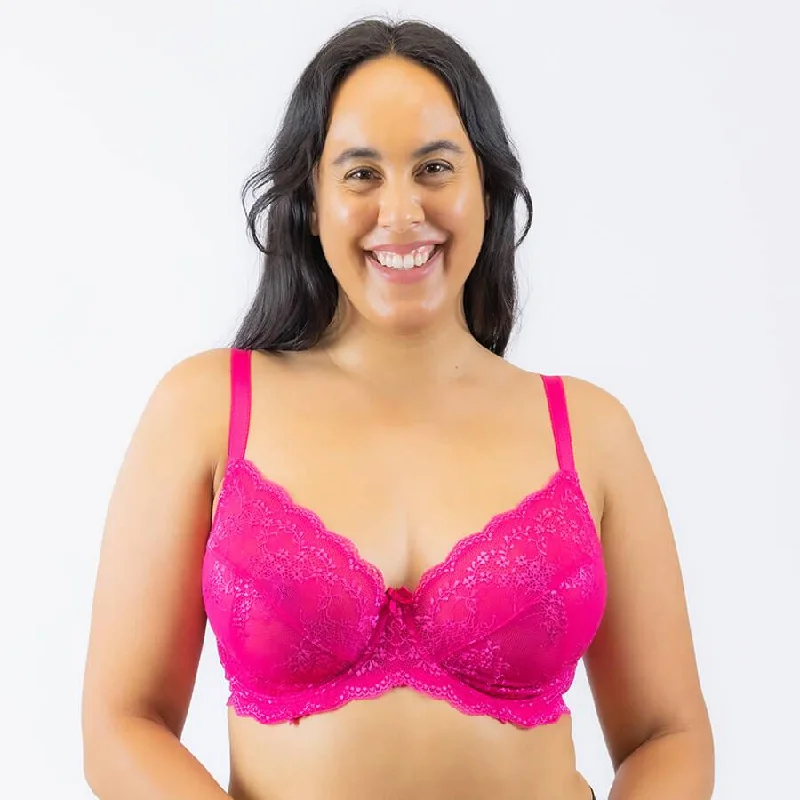 Sweetpea Lace Balconette Bra - Sugar Pink