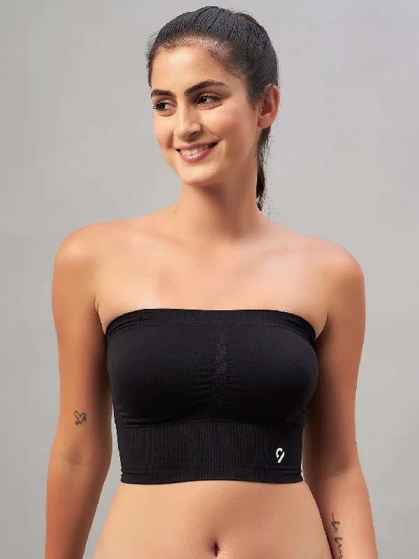 Seamless Women's Bandeau Bra - Black