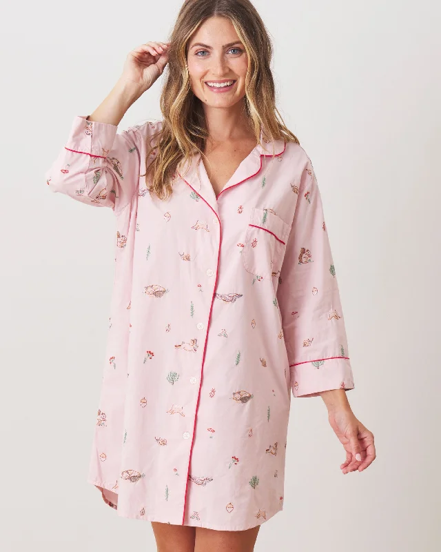 Woodland Storybook - Sleep Shirt - Blush