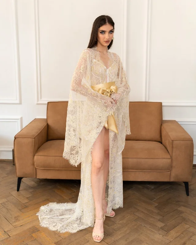 Sunrise in Monaco Lace Robe for Bride