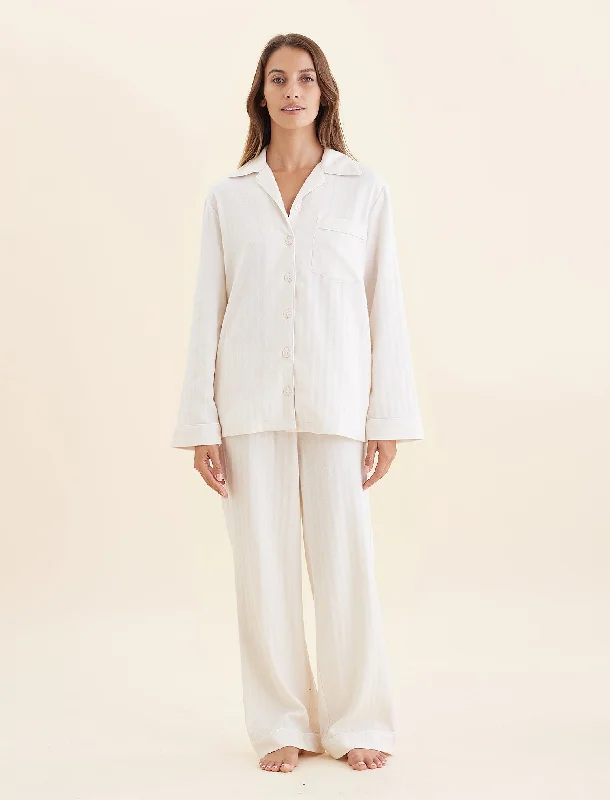 Super Soft Brushed Herringbone PJ